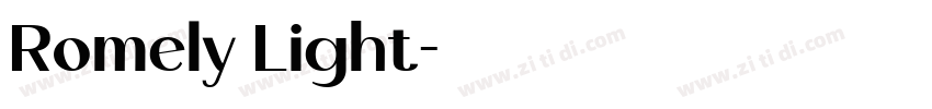 Romely Light字体转换